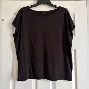 Ann Taylor Factory Black Short Sleeve Top